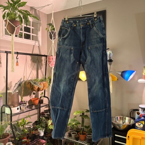 Carhartt Relaxed Fit Denim Carpenter Jeans Size 30x30 Menswear Blue Workwear - Picture 13 of 14